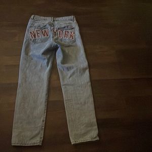 Patched New York Embroidery Adika Jeans